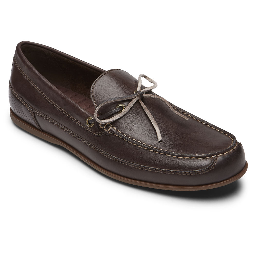 Rockport Mens Loafers Brown - Malcom Tie - UK 019-NIJDVX